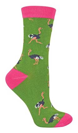 Miss Sparrow - Damen Socken mit Tieremotiv | Lustig Bambus Socken mit Bunt Animal Muster für Erwachsene 37-40 von Miss Sparrow