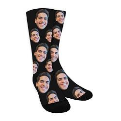 MissChic Personalisierte Socken,Lustige Foto Socken, Socken mit Gesicht für Unisex, Geschenk für Freuen, Herren, Freundin, Mutter, Schwester von MissChic