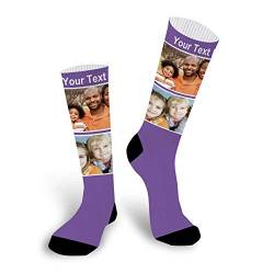 MissChic Personalisierte Socken,Lustige Foto Socken, Socken mit Gesicht für Unisex, Geschenk für Freuen, Herren, Freundin, Mutter, Schwester von MissChic