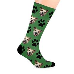 MissChic Socken mit Gesicht, Personalisierte , Unisex Socken mit Tiere Foto für Damen, Herren, Kinder, Geschenk für Vatertag, Weihnachten, Geburtstag, Abschluss von MissChic