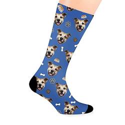 MissChic Socken mit Gesicht, Personalisierte Foto Socken, Unisex Socken mit Tiere Foto für Damen, Herren, Kinder, Geschenk für Vatertag, Weihnachten, Geburtstag, Abschluss von MissChic