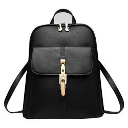 MissFox Vintage Reißverschluss Britische Art Mädchen Rucksack Für Die Schule Schwarz von MissFox