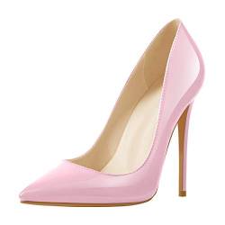 MissHeel Basic Pumps Damen Stilettos Klassische Absatzschuhe High Heels Frauen Pfennigabsatz Pink EU 39 von MissHeel