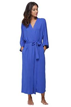 Damen-Bademäntel, lange Bademäntel, volle Länge, Kimonos, Nachtwäsche - Blau - Small von MissNina