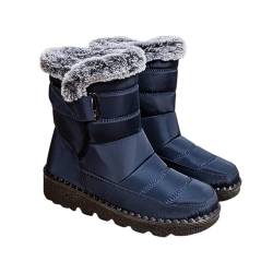 Missdong Damen Winterstiefel Warm Gefüttert Boots Elegant Wasserdicht Wildleder Stiefeletten Winter Unisex von Missdong