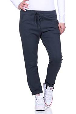 Mississhop 354 Jogginghose Damen Baumwolle | Sporthose Lang Slim Fit | Sweatpants Women Baggy High Waist | Laufhosen mit Seitentaschen | Freizeithose Frauen | Trainingshose Fitness Jogger Dunkelgrau von Mississhop