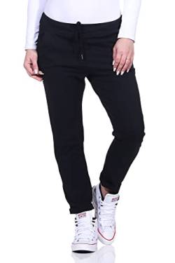 Mississhop 354 Jogginghose Damen Baumwolle | Sporthose Lang Slim Fit | Sweatpants Women Baggy High Waist | Laufhosen mit Seitentaschen | Freizeithose Frauen | Trainingshose Fitness Jogger Schwarz von Mississhop