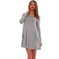 Mississhop A-Linien-Kleid Kleid Tunika Longshirt Pulli Tunika Minikleid mit Taschen 6514 von Mississhop