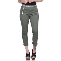 Mississhop Chinohose Damen Hose Baumwolle Hose mit Gürtel M.369 von Mississhop