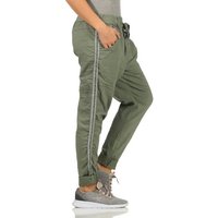 Mississhop Jogginghose Damen Hose Baumwollhose mit Seitlichen Silberstreifen M.348 von Mississhop