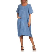 Mississhop Sommerkleid Baumwollkleid 100 % Baumwolle Casual Shirtkleid Strandkleid M.377 von Mississhop