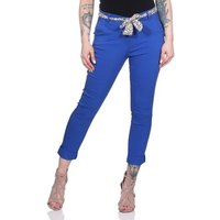 Mississhop Stretch-Hose Female Damen Stretch Klassische Chino Hose mit gemustertem Tuch M. 366 von Mississhop