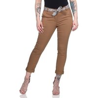 Mississhop Stretch-Hose Female Damen Stretch Klassische Chino Hose mit gemustertem Tuch M. 366 von Mississhop