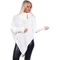 Mississhop Strickponcho Poncho Strick Sweatshirt Pullover Umhang Überwurf M. 3001 von Mississhop