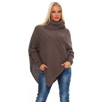 Mississhop Strickponcho Poncho Strick Sweatshirt Pullover Umhang Überwurf M. 3001 von Mississhop