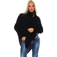 Mississhop Strickponcho Poncho Strick Sweatshirt Pullover Umhang Überwurf M. 3001 von Mississhop