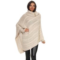 Mississhop Strickponcho Poncho Strick Sweatshirt Pullover Umhang Überwurf mit Stulpen 3012 von Mississhop