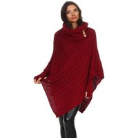 Mississhop Strickponcho Poncho Strick Sweatshirt Pullover Umhang Überwurf mit Stulpen 3012 von Mississhop