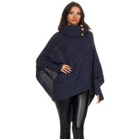 Mississhop Strickponcho Poncho Strick Sweatshirt Pullover Umhang Überwurf mit Stulpen 3012 von Mississhop