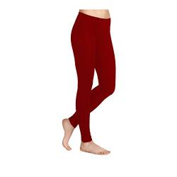 Missloved Stretch-Leggings, Viskose, Lycra, Größen 36-26, 30 Farben Gr. XX-Large, weinrot von Missloved