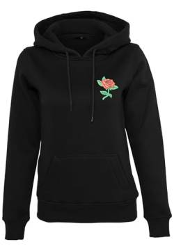 Mister Tee Damen MT2496-Ladies Rose Hoody Kapuzenpullover, Black, L von Mister Tee