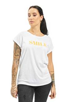 Mister Tee Damen Ladies Smile Tee S White von Mister Tee