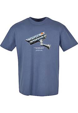 Mister Tee Herren CCTV Oversize Tee XS vintageblue von Mister Tee