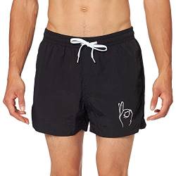 Mister Tee Herren Easy Sign Swim Shorts S Black von Mister Tee