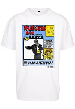 Mister Tee Herren Eazy-E Rap Magazine Oversize Tee XXL White von Mister Tee