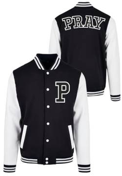 Mister Tee Herren Jacke Pray College Jacket blk/wht XXL von Mister Tee