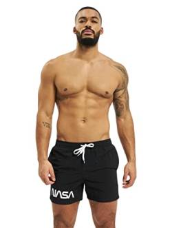 Mister Tee Herren NASA Worm Logo Swim Shorts S Black von Mister Tee