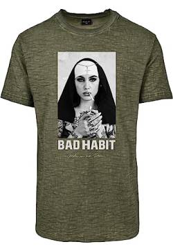 Mister Tee Herren T-Shirt Bad Habit Tee, Print T-Shirt für Männer, Graphic T-Shirt, Streetwear von Mister Tee