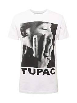 Mister Tee Herren Tupac Profile Tee L White von Mister Tee