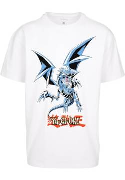 Mister Tee Herren Yu-Ghi-Oh Blue Eyes White Dragon Heavy Oversize Tee L White von Mister Tee