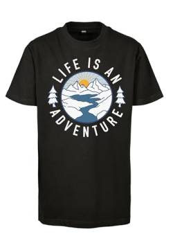 Mister Tee Jungen T-Shirt Kids Life Is An Adventure Tee black 134/140 von Mister Tee