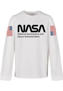 Mister Tee Kinder Kids NASA Worm Longsleeve 146/152 White von Mister Tee