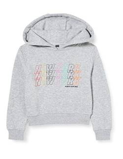 Mister Tee Mädchen Kids New York Cropped Hoody Kapuzenpullover, Grau (Heather Grey 00431), 152 (Herstellergröße: 146/152) von Mister Tee