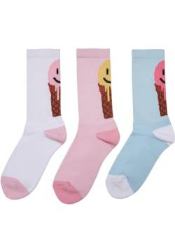 Mister Tee Unisex Fancy Icecream Socks 3-Pack 39-42 white/multicolor von Mister Tee