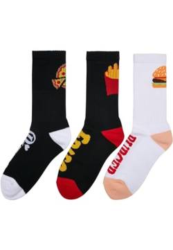 Mister Tee Unisex Fancy Junk Food Socks 3-Pack 43-46 black/multicolor von Mister Tee