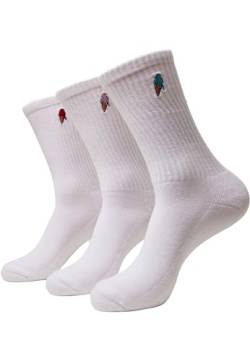 Mister Tee Unisex Ice Cream Socks 3-Pack 35-38 white von Mister Tee