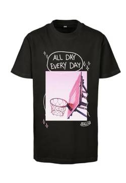 Mister Tee Unisex Kinder Kids All Every Day Pink Tee T-Shirt, Black, 122/128 von Mister Tee