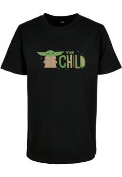 Mister Tee Unisex Kinder Kids Mandalorian The Child Tee T-Shirt, Black, 122/128 von Mister Tee