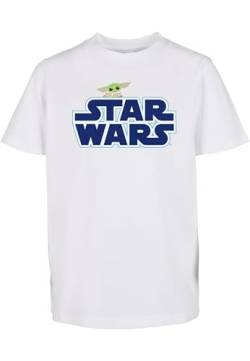 Mister Tee Unisex Kinder Kids Star Wars Blue Logo Tee T-Shirt, Weiß, 146-152 von Mister Tee