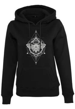 Mister Tee Womens Ladies Moth Hoody Hooded Sweatshirt, Black, L von Mister Tee