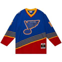 M&N Blue Line Brett Hull St. Louis Blues 1995 Jersey von Mitchell & Ness