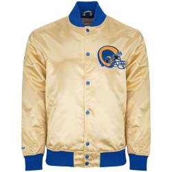 M&N Lightweight Satin Jacke - Los Angeles Rams gold von Mitchell & Ness