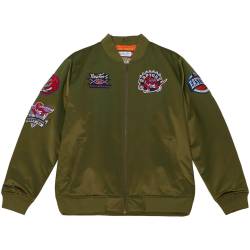 M&N Satin Bomber Jacke - FLIGHT Toronto Raptors von Mitchell & Ness