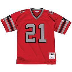 Mitchell & Ness Deion Sanders #21 Atlanta Falcons Legacy Throwback NFL Trikot Rot, XL von Mitchell & Ness