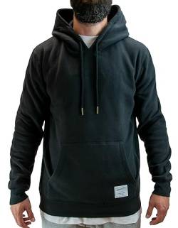 Mitchell & Ness Essentials Hoodie Branded, Black/Black, M von Mitchell & Ness