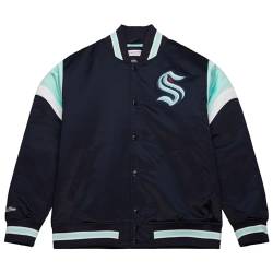 Mitchell & Ness M&N Heavyweight Satin Jacke NHL Seattle Kraken - L von Mitchell & Ness